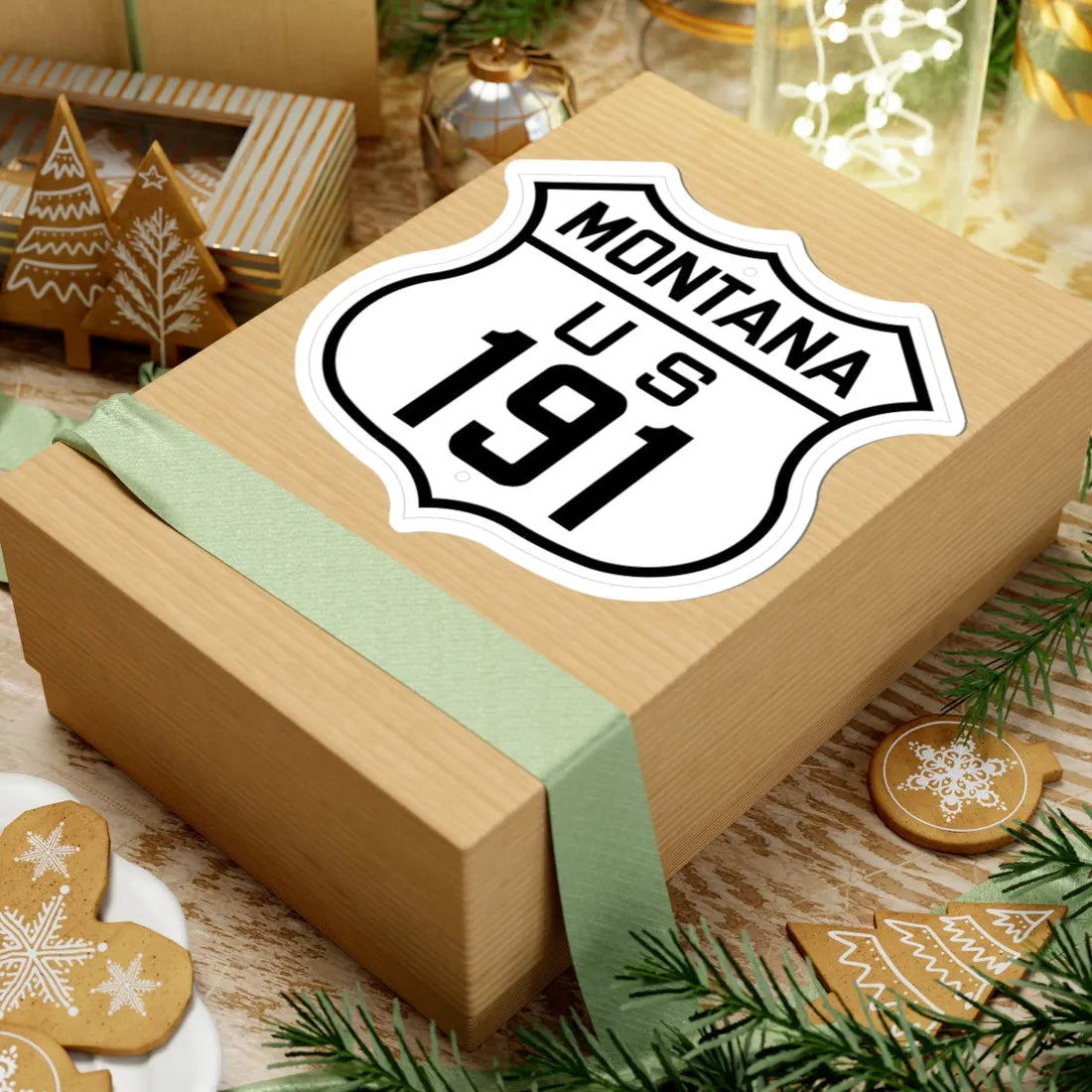US 191 Montana 1926 (Montana) (Road Sign) STICKER Vinyl Kiss-Cut Decal - The Sticker Space