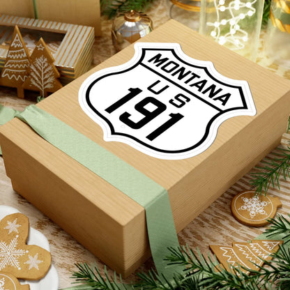 US 191 Montana 1926 (Montana) (Road Sign) STICKER Vinyl Kiss-Cut Decal - The Sticker Space