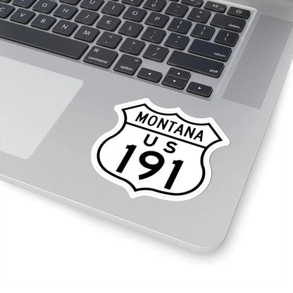 US 191 Montana 1948 (Montana) (Road Sign) STICKER Vinyl Kiss-Cut Decal - The Sticker Space