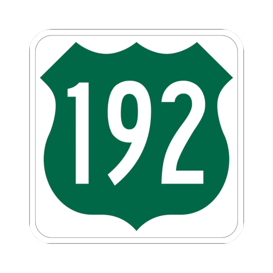 US 192 FL (Florida) (Road Sign) STICKER Vinyl Kiss-Cut Decal 2 Inch White - The Sticker Space