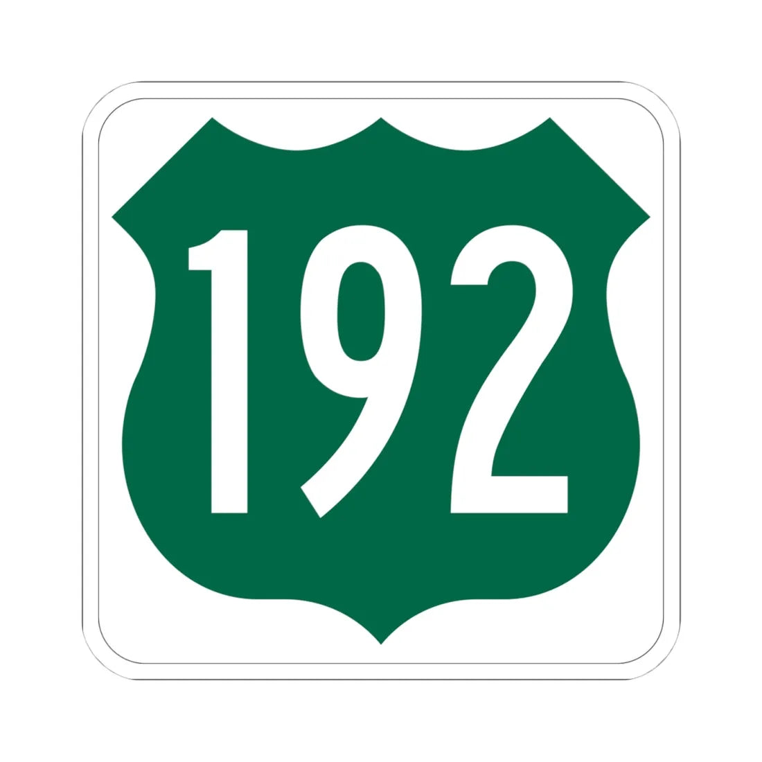 US 192 FL (Florida) (Road Sign) STICKER Vinyl Kiss-Cut Decal 4 Inch White - The Sticker Space