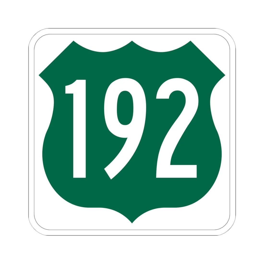 US 192 FL (Florida) (Road Sign) STICKER Vinyl Kiss-Cut Decal 6 Inch White - The Sticker Space