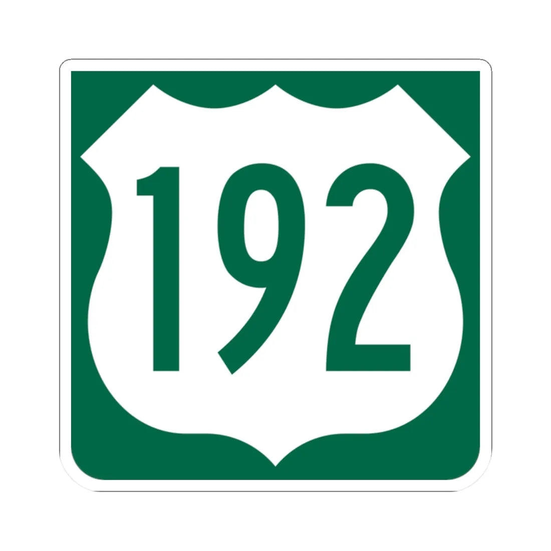 US 192 FL reversed (Florida) (Road Sign) STICKER Vinyl Kiss-Cut Decal 2 Inch White - The Sticker Space