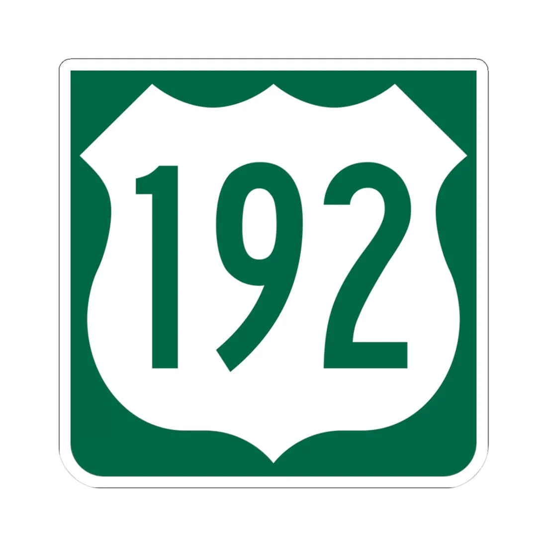 US 192 FL reversed (Florida) (Road Sign) STICKER Vinyl Kiss-Cut Decal 3 Inch White - The Sticker Space
