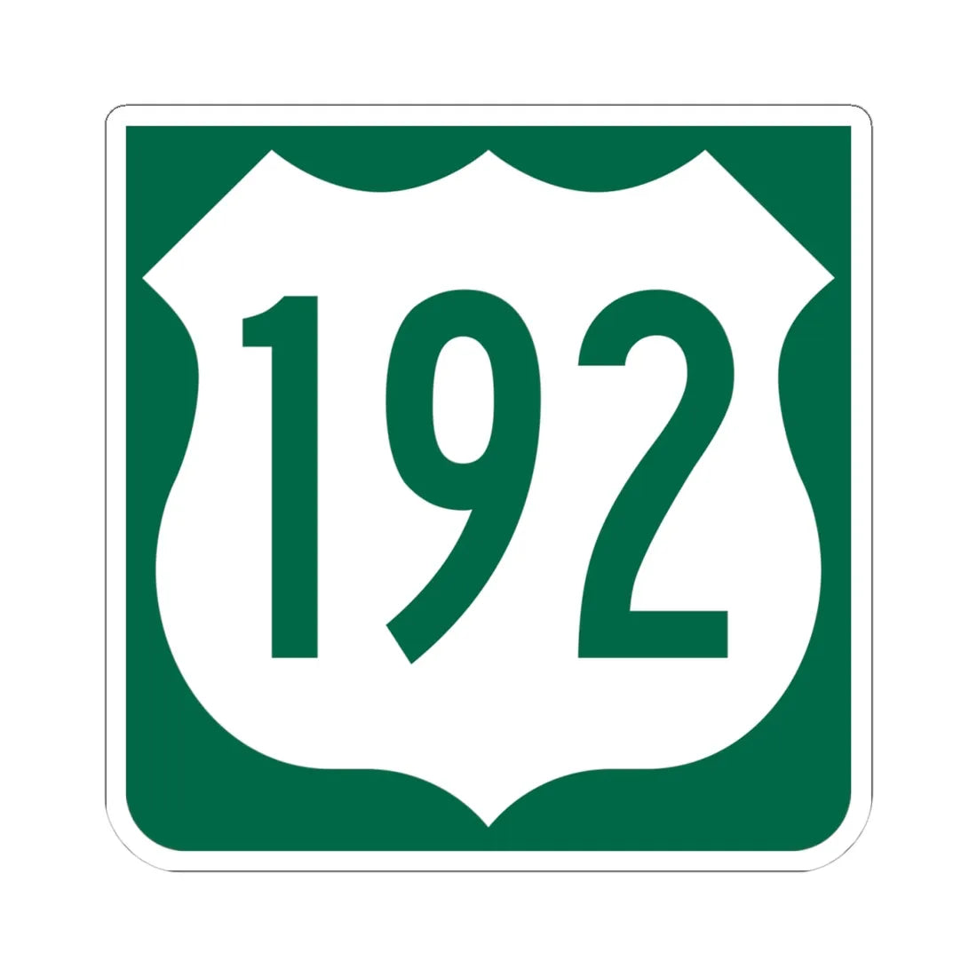 US 192 FL reversed (Florida) (Road Sign) STICKER Vinyl Kiss-Cut Decal 4 Inch White - The Sticker Space