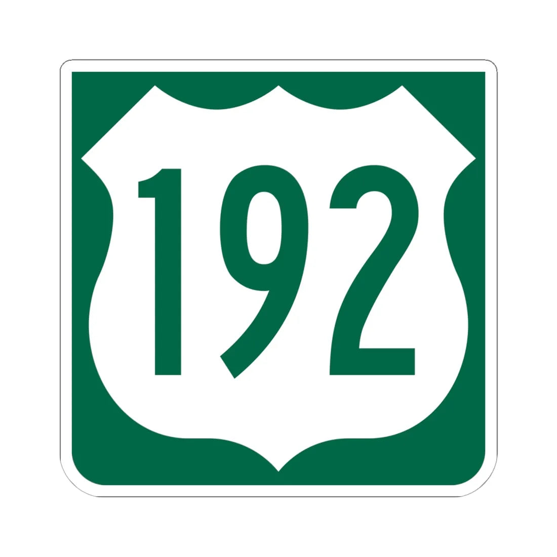 US 192 FL reversed (Florida) (Road Sign) STICKER Vinyl Kiss-Cut Decal 6 Inch White - The Sticker Space