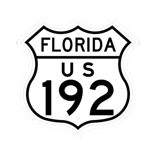US 192 Florida 1948 (Florida) (Road Sign) STICKER Vinyl Kiss-Cut Decal 2 Inch White - The Sticker Space