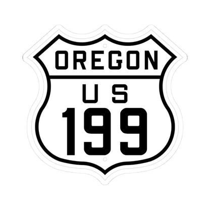 US 199 Oregon 1926 (Oregon) (Road Sign) STICKER Vinyl Kiss-Cut Decal 3 Inch White - The Sticker Space