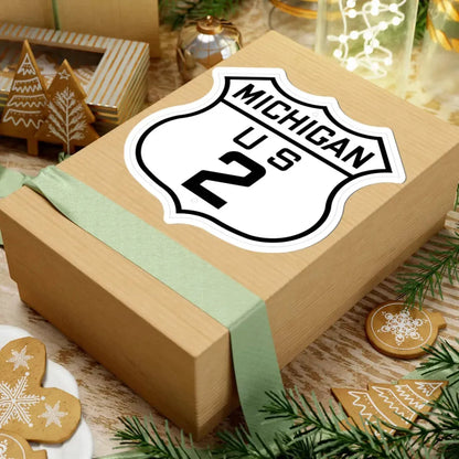 US 2 Michigan 1926 (Michigan) (Road Sign) STICKER Vinyl Kiss-Cut Decal - The Sticker Space