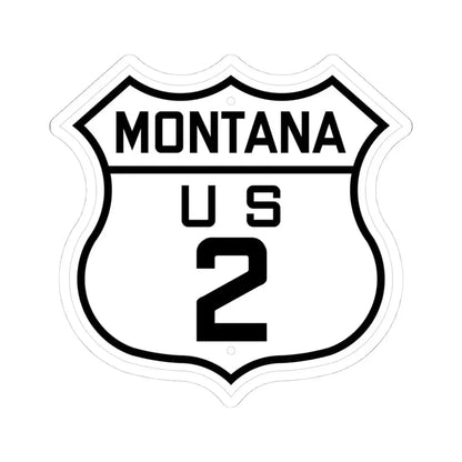 US 2 Montana 1926 (Montana) (Road Sign) STICKER Vinyl Kiss-Cut Decal 4 Inch White - The Sticker Space