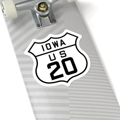 US 20 Iowa 1926 (Iowa) (Road Sign) STICKER Vinyl Kiss-Cut Decal - The Sticker Space