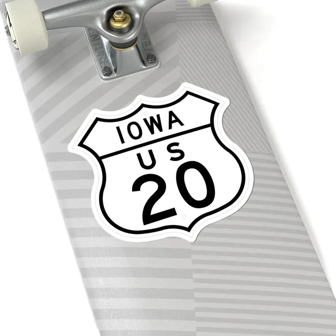 US 20 Iowa 1948 (Iowa) (Road Sign) STICKER Vinyl Kiss-Cut Decal - The Sticker Space