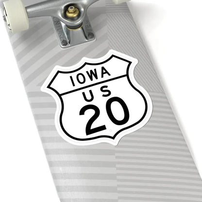 US 20 Iowa 1948 (Iowa) (Road Sign) STICKER Vinyl Kiss-Cut Decal - The Sticker Space
