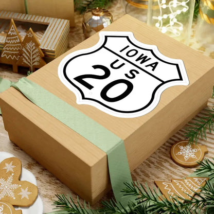 US 20 Iowa 1948 (Iowa) (Road Sign) STICKER Vinyl Kiss-Cut Decal - The Sticker Space