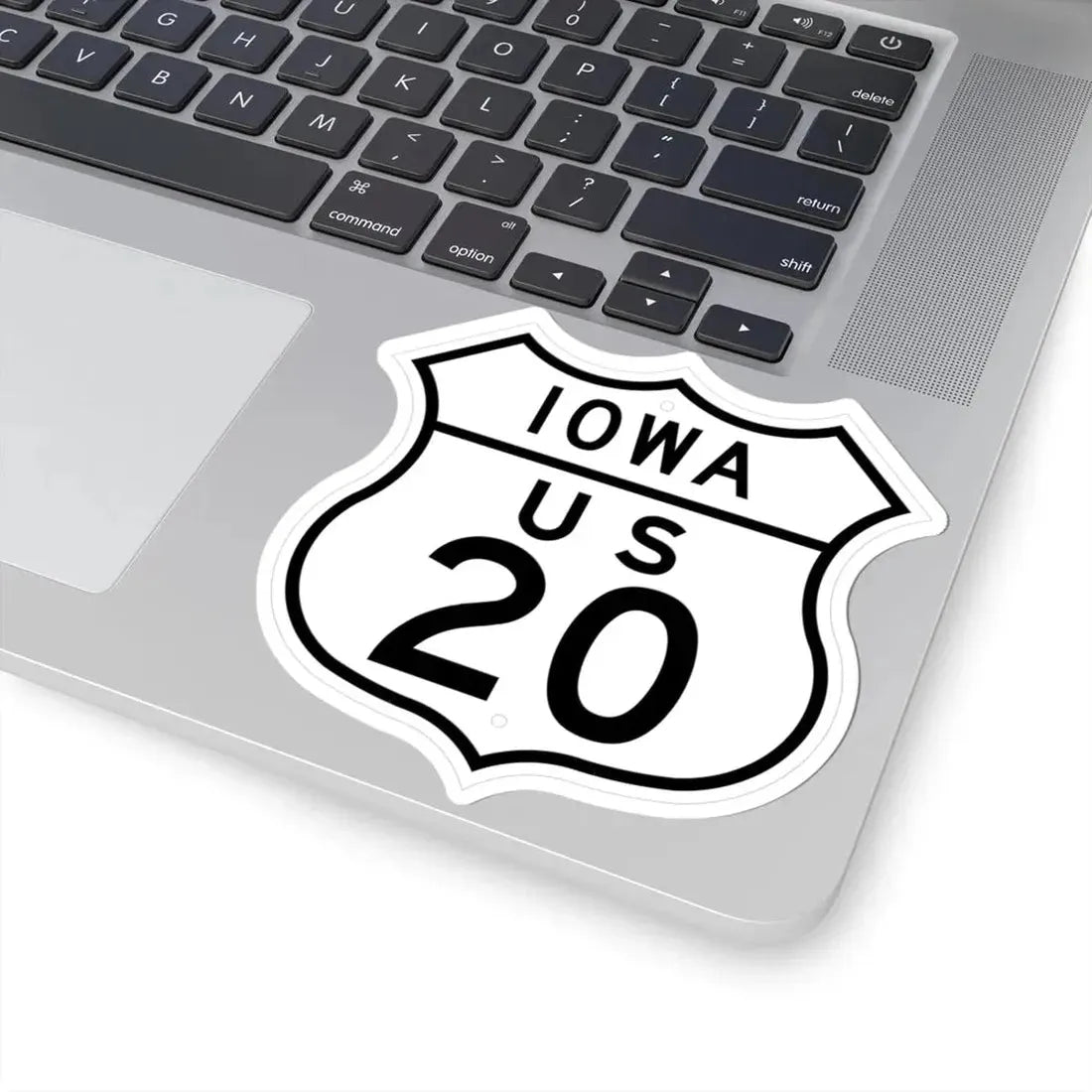 US 20 Iowa 1948 (Iowa) (Road Sign) STICKER Vinyl Kiss-Cut Decal - The Sticker Space
