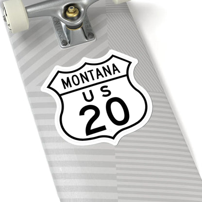 US 20 Montana 1948 (Montana) (Road Sign) STICKER Vinyl Kiss-Cut Decal - The Sticker Space
