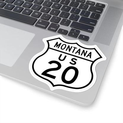 US 20 Montana 1948 (Montana) (Road Sign) STICKER Vinyl Kiss-Cut Decal - The Sticker Space