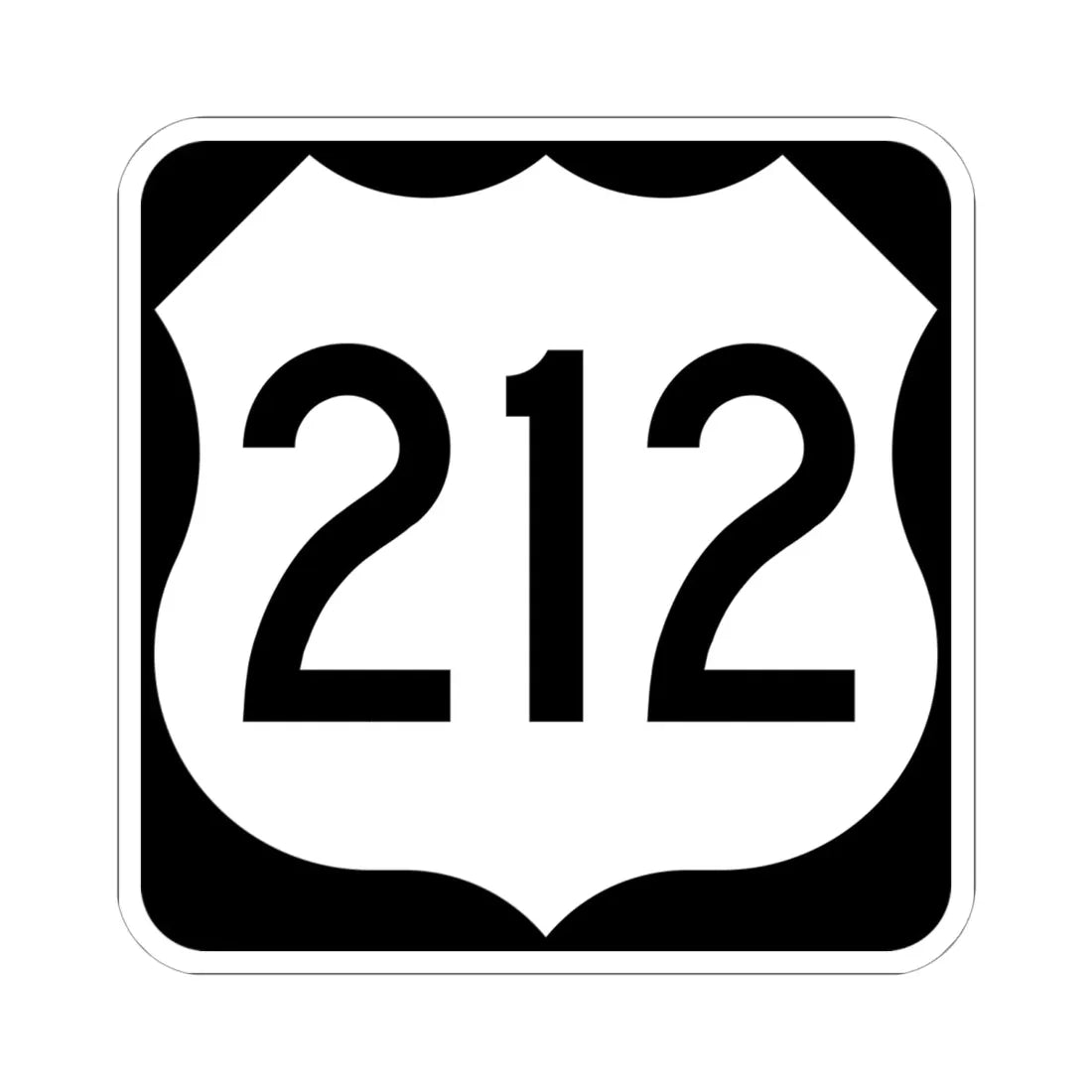 US 212 MN (Minnesota) (Road Sign) STICKER Vinyl Kiss-Cut Decal 6 Inch White - The Sticker Space