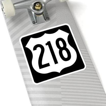 US 218 IA (Iowa) (Road Sign) STICKER Vinyl Kiss-Cut Decal - The Sticker Space