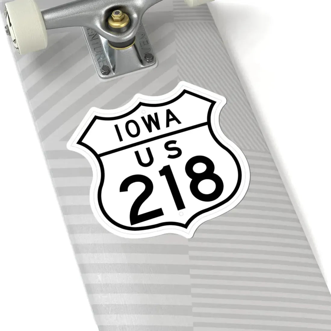 US 218 Iowa 1948 (Iowa) (Road Sign) STICKER Vinyl Kiss-Cut Decal - The Sticker Space