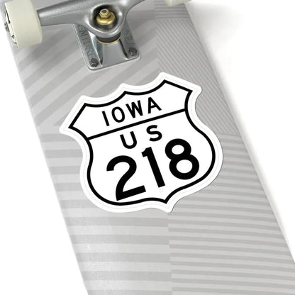 US 218 Iowa 1948 (Iowa) (Road Sign) STICKER Vinyl Kiss-Cut Decal - The Sticker Space