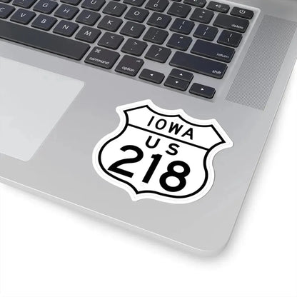 US 218 Iowa 1948 (Iowa) (Road Sign) STICKER Vinyl Kiss-Cut Decal - The Sticker Space