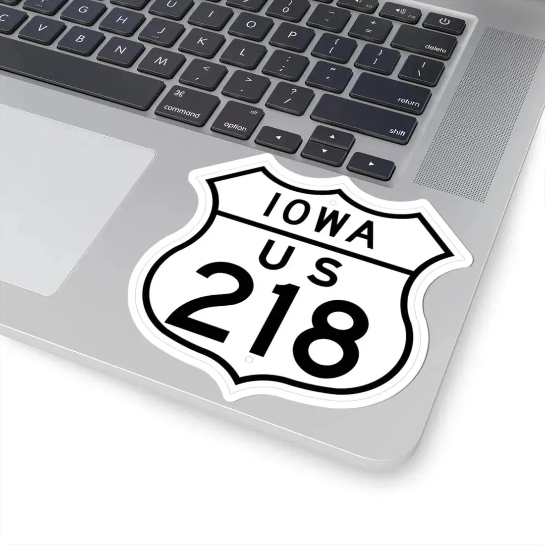 US 218 Iowa 1948 (Iowa) (Road Sign) STICKER Vinyl Kiss-Cut Decal - The Sticker Space