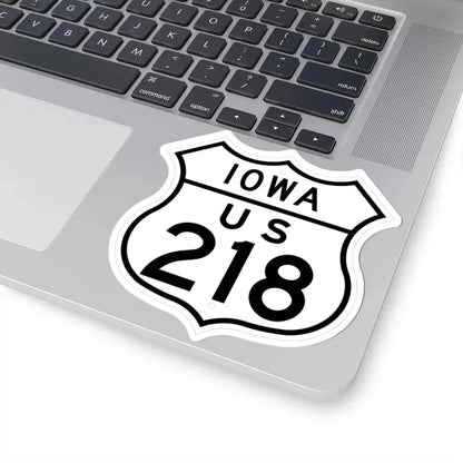 US 218 Iowa 1948 (Iowa) (Road Sign) STICKER Vinyl Kiss-Cut Decal - The Sticker Space
