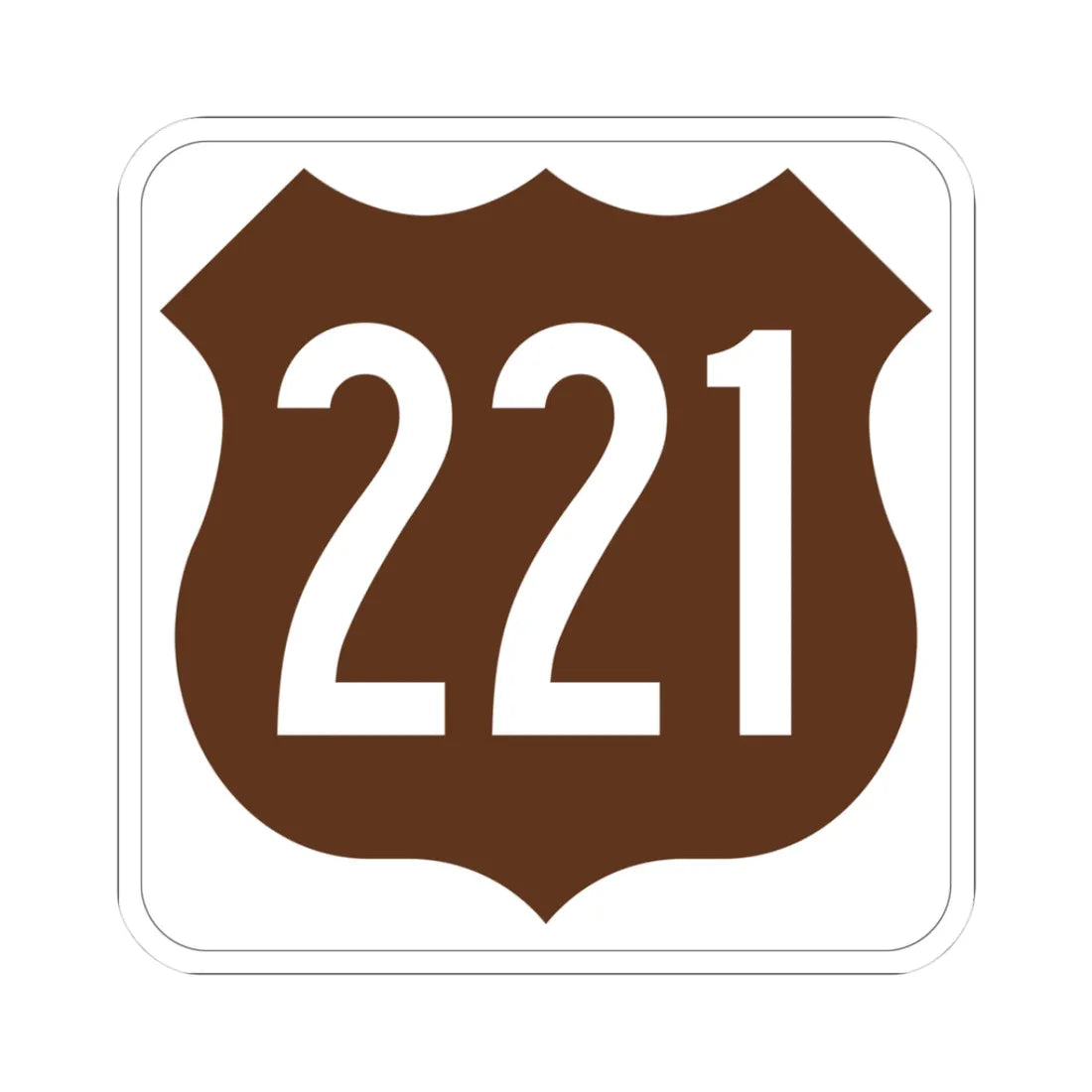 US 221 FL (Florida) (Road Sign) STICKER Vinyl Kiss-Cut Decal 3 Inch White - The Sticker Space