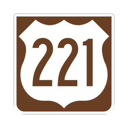 US 221 FL reversed (Florida) (Road Sign) STICKER Vinyl Kiss-Cut Decal 2 Inch White - The Sticker Space