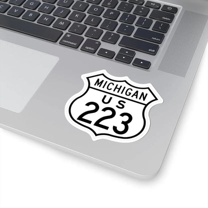 US 223 Michigan 1948 (Michigan) (Road Sign) STICKER Vinyl Kiss-Cut Decal - The Sticker Space