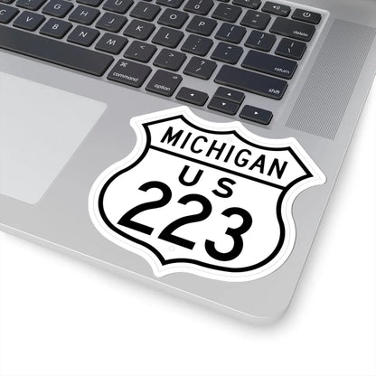 US 223 Michigan 1948 (Michigan) (Road Sign) STICKER Vinyl Kiss-Cut Decal - The Sticker Space