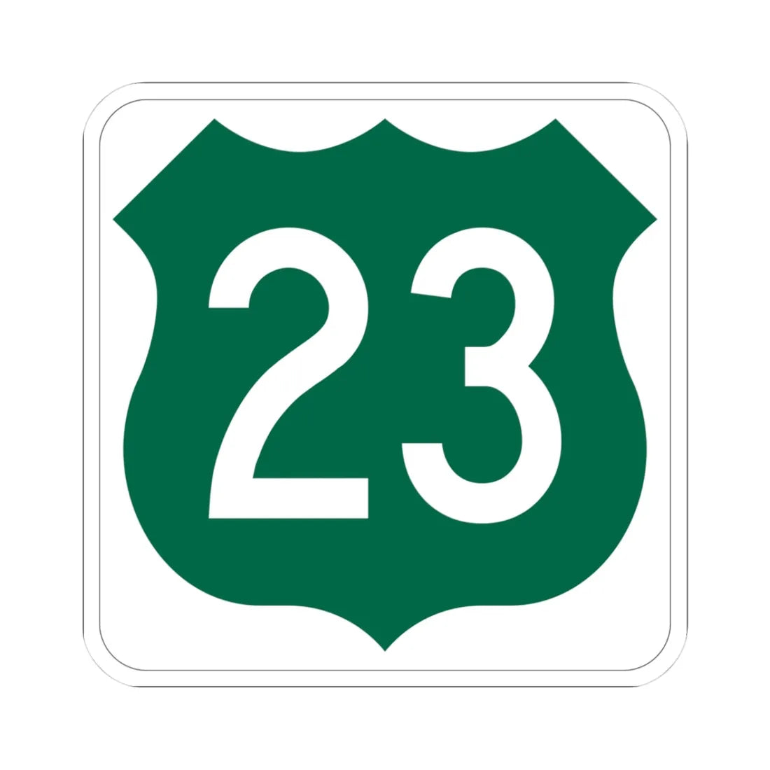 US 23 FL (Florida) (Road Sign) STICKER Vinyl Kiss-Cut Decal 3 Inch White - The Sticker Space