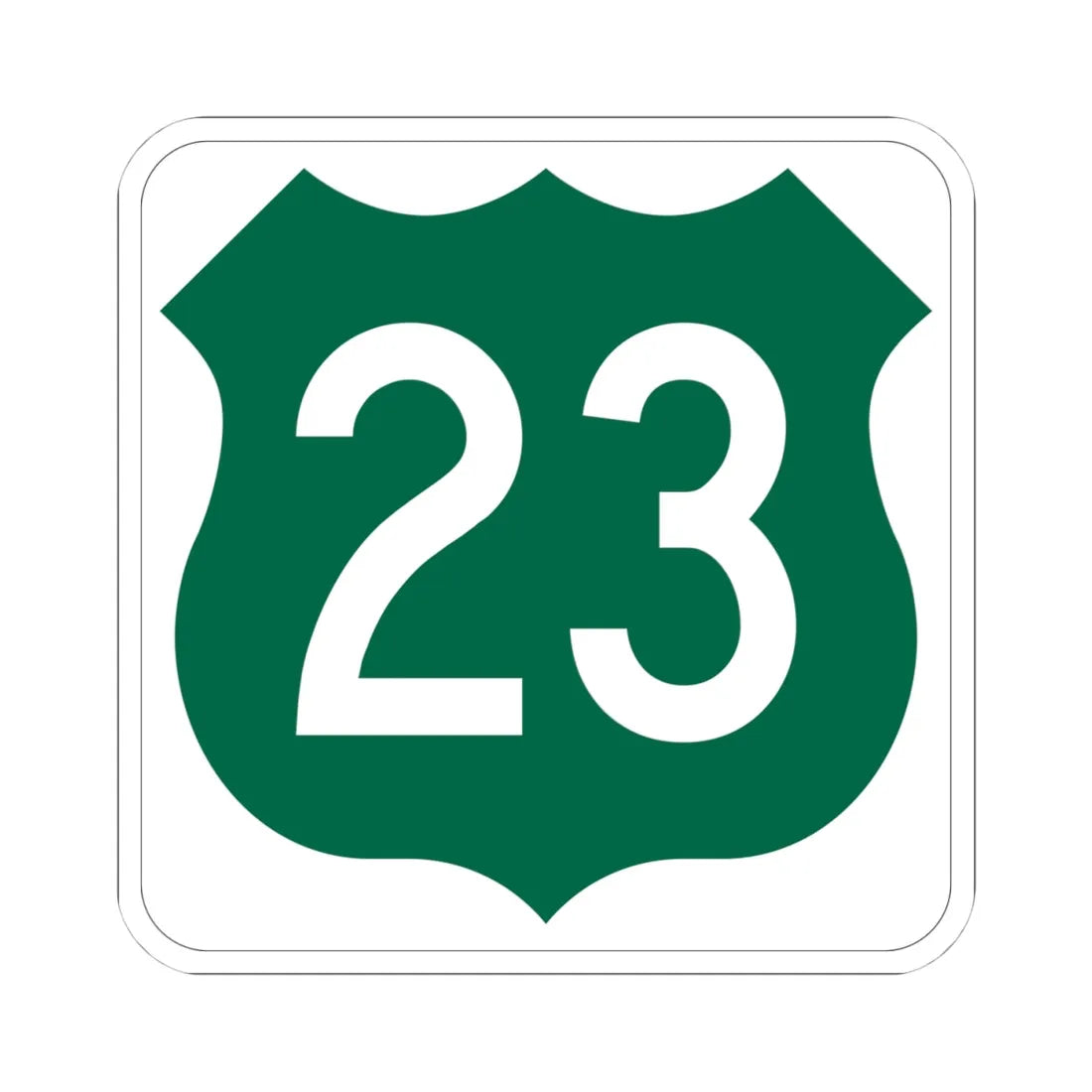 US 23 FL (Florida) (Road Sign) STICKER Vinyl Kiss-Cut Decal 4 Inch White - The Sticker Space