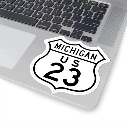 US 23 Michigan 1948 (Michigan) (Road Sign) STICKER Vinyl Kiss-Cut Decal - The Sticker Space