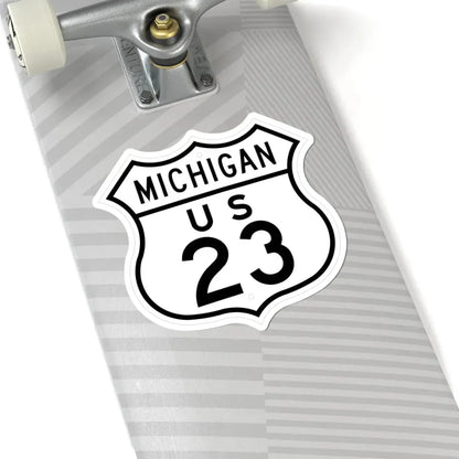 US 23 Michigan 1948 (Michigan) (Road Sign) STICKER Vinyl Kiss-Cut Decal - The Sticker Space