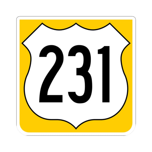 US 231 FL reversed (Florida) (Road Sign) STICKER Vinyl Kiss-Cut Decal 2 Inch White - The Sticker Space