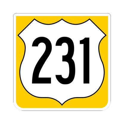 US 231 FL reversed (Florida) (Road Sign) STICKER Vinyl Kiss-Cut Decal 3 Inch White - The Sticker Space
