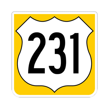 US 231 FL reversed (Florida) (Road Sign) STICKER Vinyl Kiss-Cut Decal 4 Inch White - The Sticker Space