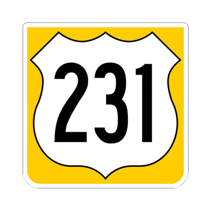 US 231 FL reversed (Florida) (Road Sign) STICKER Vinyl Kiss-Cut Decal 6 Inch White - The Sticker Space