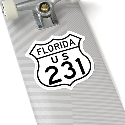 US 231 Florida 1948 (Florida) (Road Sign) STICKER Vinyl Kiss-Cut Decal - The Sticker Space