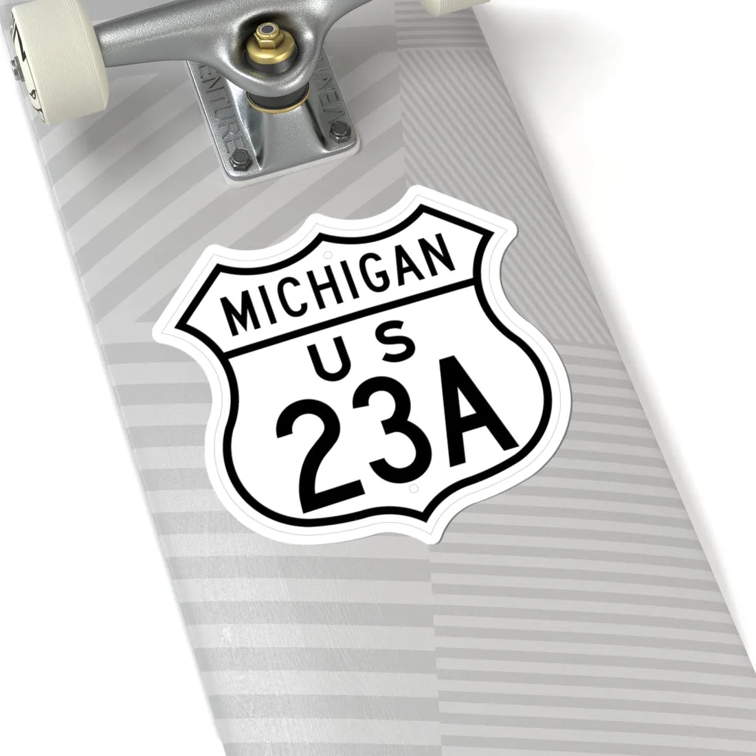 US 23A Michigan 1948 (Michigan) (Road Sign) STICKER Vinyl Kiss-Cut Decal - The Sticker Space