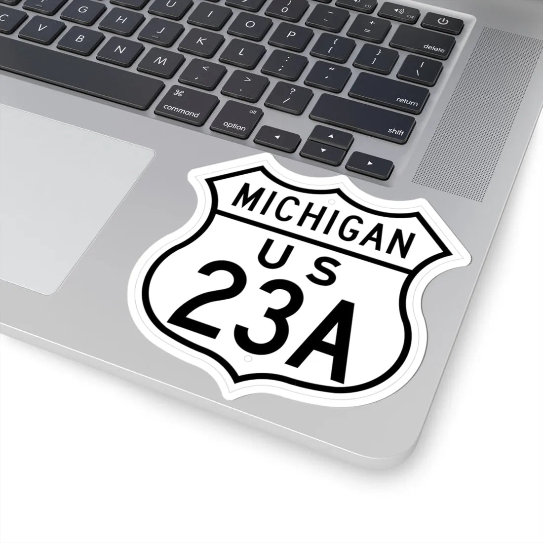 US 23A Michigan 1948 (Michigan) (Road Sign) STICKER Vinyl Kiss-Cut Decal - The Sticker Space