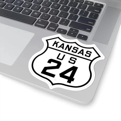 US 24 Kansas 1926 (Kansas) (Road Sign) STICKER Vinyl Kiss-Cut Decal - The Sticker Space