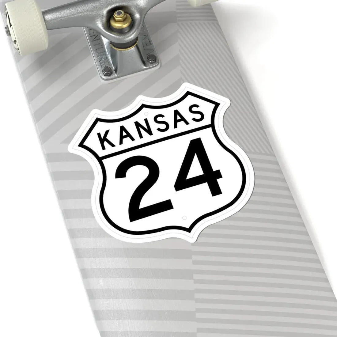 US 24 Kansas 1962 (Kansas) (Road Sign) STICKER Vinyl Kiss-Cut Decal - The Sticker Space