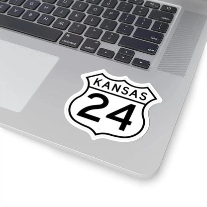 US 24 Kansas 1962 (Kansas) (Road Sign) STICKER Vinyl Kiss-Cut Decal - The Sticker Space