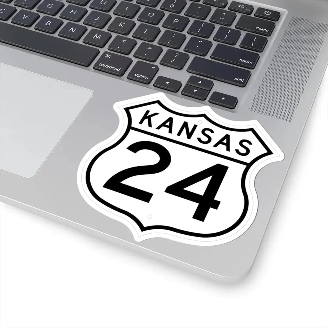 US 24 Kansas 1962 (Kansas) (Road Sign) STICKER Vinyl Kiss-Cut Decal - The Sticker Space