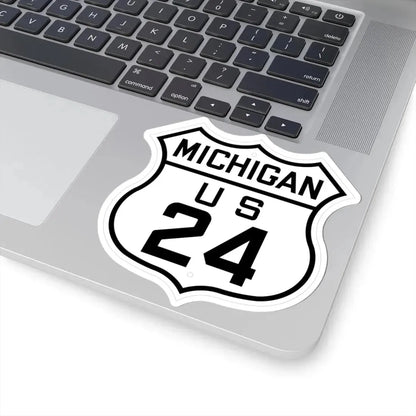 US 24 Michigan 1926 (Michigan) (Road Sign) STICKER Vinyl Kiss-Cut Decal - The Sticker Space