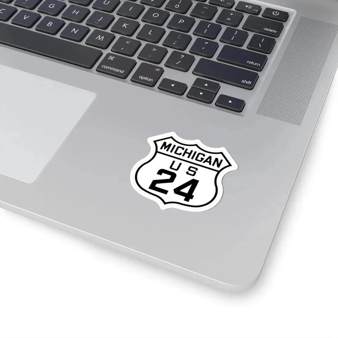 US 24 Michigan 1926 (Michigan) (Road Sign) STICKER Vinyl Kiss-Cut Decal - The Sticker Space