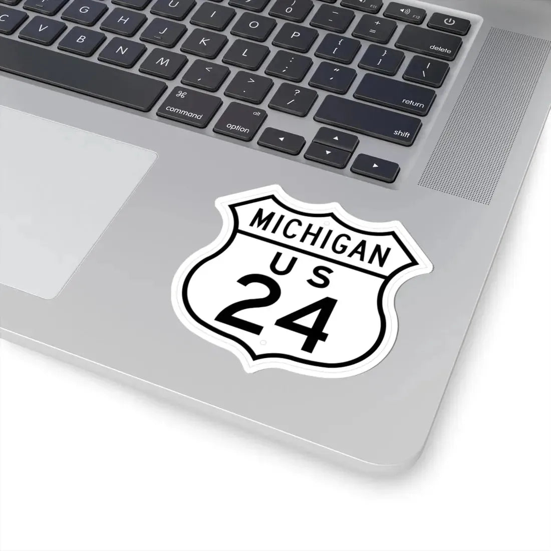 US 24 Michigan 1948 (Michigan) (Road Sign) STICKER Vinyl Kiss-Cut Decal - The Sticker Space